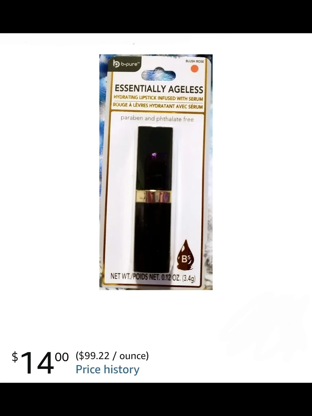 Essentially Ageless Hydrating Lipstick Infused W/ Serum — Blush Rose 0.12oz
